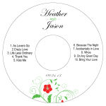 Flowers CD Wedding Labels